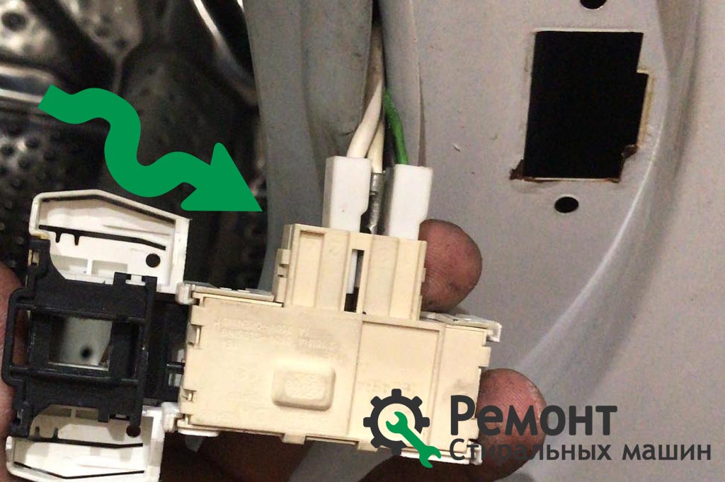 Замена замка дверцы (люка) стиральной машины